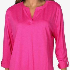 Charter Club Women's Adjustable Sleeves Solid Blouse